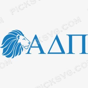 Alpha Delta Pi Lion Letter Logo Svg - Fraternity Sorority