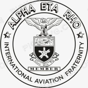 Alpha Eta Rho Member Logo Black Svg - Fraternity Sorority