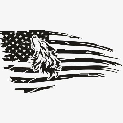 American Flag Coyote SVG American Flag Coyote Svg - Patriotic And Flags