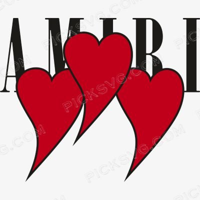 Amiri Heart Svg Amiri Heart Svg - Fashion Brands SVG