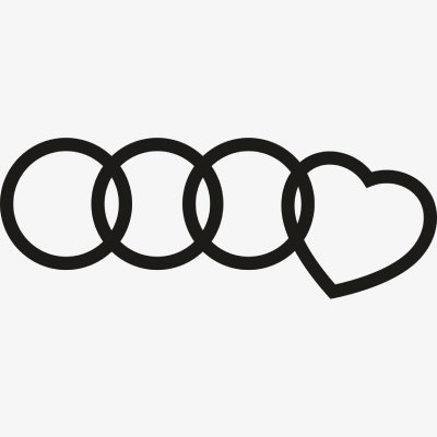 Audi with Heart Svg Audi with Heart Svg - Motor logos SVG
