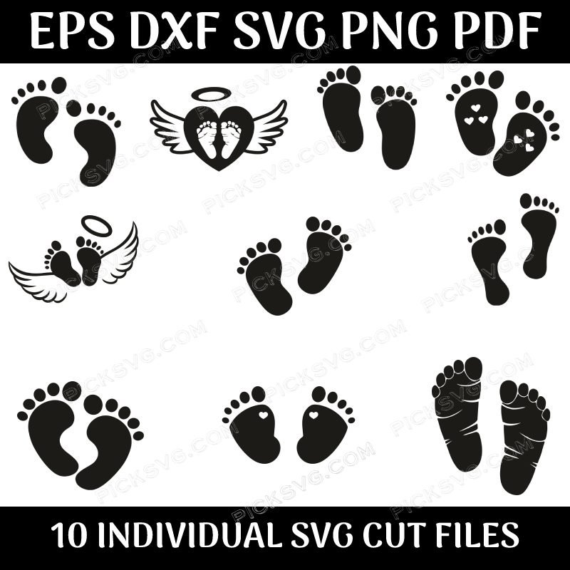Baby Footprint Bundle Svg Baby Footprint Bundle Svg - Design Bundle SVG