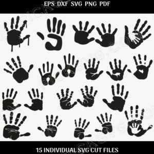 Baby Handprint Bundle Svg - Design Bundle SVG