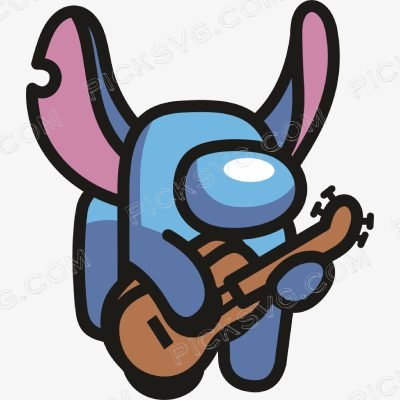 Baby Stitch Among Us Play Guitar Svg Baby Stitch Among Us Play Guitar Svg - Cartoon Characters Svg