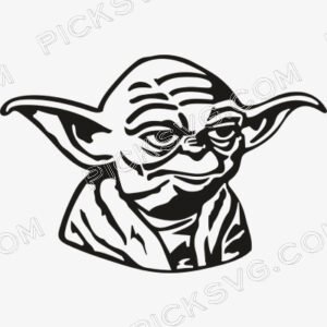 Baby Yoda Head Svg