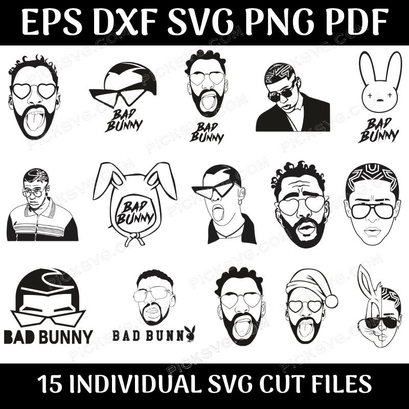 Bad Bunny Bundle Svg Bad Bunny Bundle Svg - Design Bundle SVG