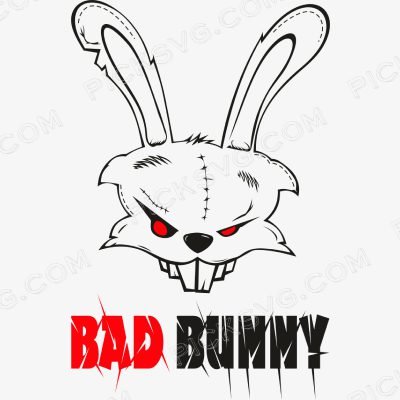 Bad Bunny Head Svg Bad Bunny Head Svg - Cartoon Characters Svg