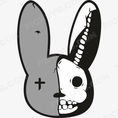 Bad Rabbit And Skull Svg Bad Rabbit And Skull Svg