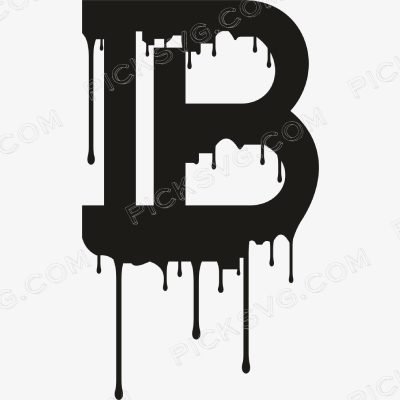 Balmain B Drip Logo Svg - Fashion Brands SVG