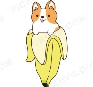 Banana Corgi Funny Animal Svg - Animal Svg