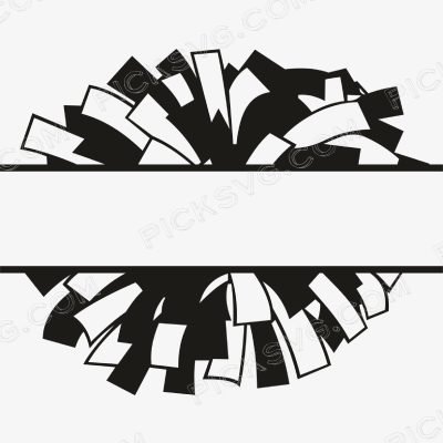 Black Cheerleader Pom Monogram Svg Black Cheerleader Pom Monogram Svg - Miscellaneous SVG