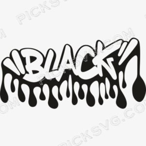 Black Dripping Graffiti Svg - Miscellaneous SVG