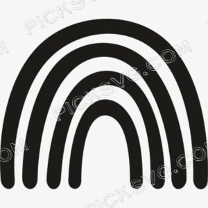 Boho Rainbow Black SVG