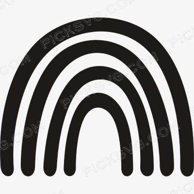 Boho Rainbow Black SVG Boho Rainbow Black Svg - Miscellaneous SVG