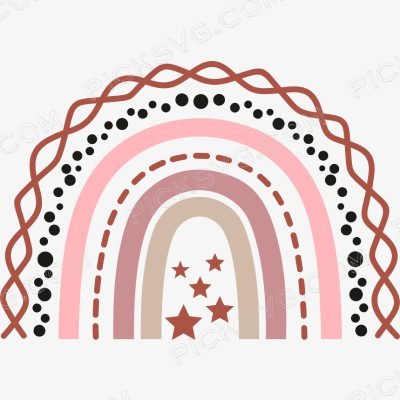 Boho Rainbow Star SVG Boho Rainbow Star Svg - Miscellaneous SVG