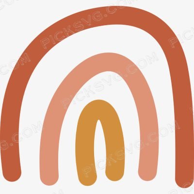 Boho Rainbow Three Line Svg Boho Rainbow Three Line Svg - Miscellaneous SVG