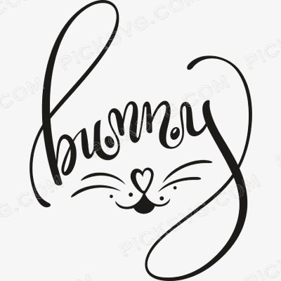 Bunny Word Art Bunny Face Bunny Word Art Bunny Face Svg - Cartoon Characters Svg