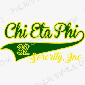 Chi Eta Phi Glitter Baseball Design