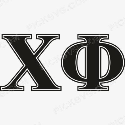 Chi Phi Letter Black Chi Phi Letter Black Svg - Fraternity Sorority