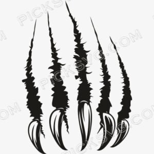 Claw Scratches Black Svg