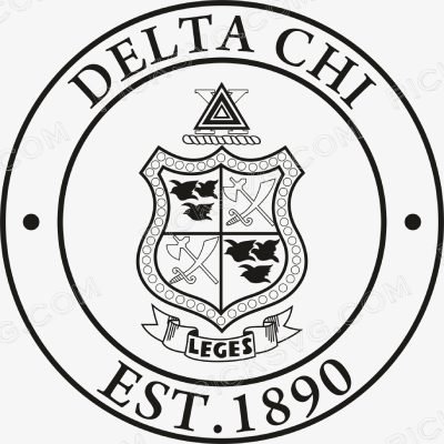 Delta Chi Crest Circle Black Svg