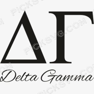 Delta Gamma Black Letter Svg - Fraternity Sorority