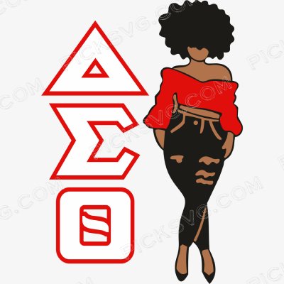 Delta Sigma Theta Girl Svg