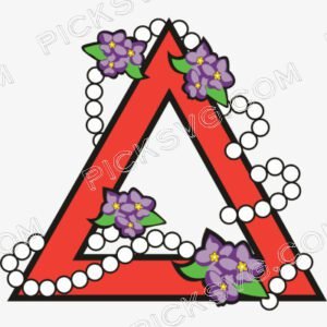 Delta Symbol Flower Svg - Fraternity Sorority