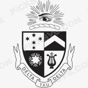 Delta Tau Delta Crest Black Svg - Fraternity Sorority