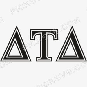 Delta Tau Delta Greek Black Svg - Fraternity Sorority