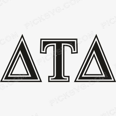 Delta Tau Delta Greek Black Delta Tau Delta Greek Black Svg - Fraternity Sorority