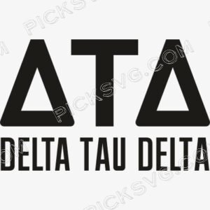 Delta Tau Delta Letter Black Svg - Fraternity Sorority