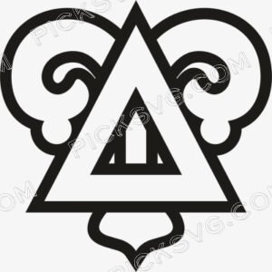 Delta Upsilon Symbol Black