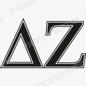 Delta Zeta Greek Letter Png - Fraternity Sorority