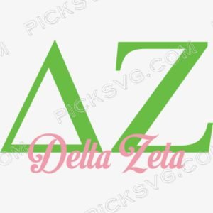 Delta Zeta Letter Logo Svg - Fraternity Sorority