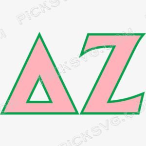 Delta Zeta Letter Svg - Fraternity Sorority