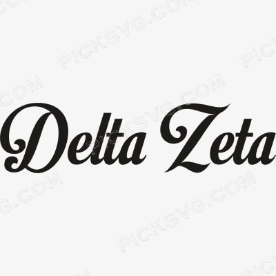 Delta Zeta Letter Black Delta Zeta Letter Png - Fraternity Sorority