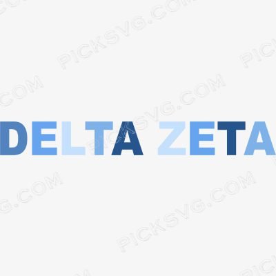 Delta Zeta Letter Colour Delta Zeta Letter Vector file - Fraternity Sorority