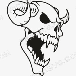 Demon Skull Svg - Miscellaneous SVG