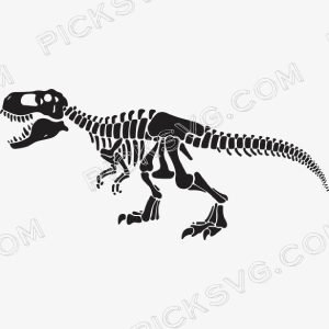 Dinosaur Skeleton Vector file - Animal Svg
