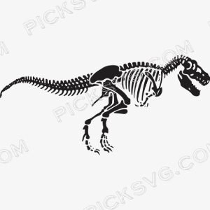 Dinosaur Skeleton Vector - Animal Svg
