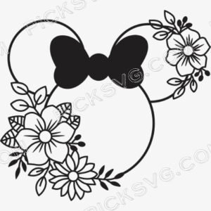 Disney Minnie Floral Png - Cartoon Characters Svg