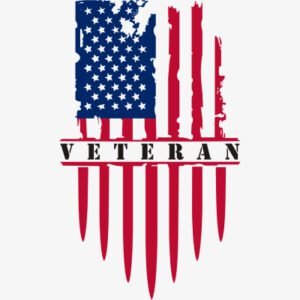 Distressed American Flag Veteran Svg
