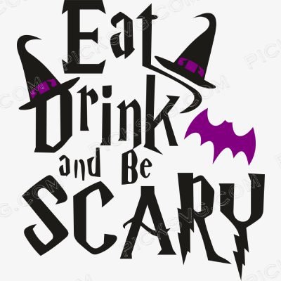Eat Drink and be Scary Halloween Eat Drink and be Scary Halloween Svg - Miscellaneous SVG