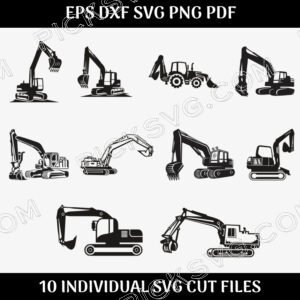 Excavator Bundle Svg
