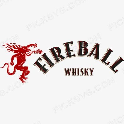 Fireball Lion Whisky Fireball Vector file - Brands Logos SVG