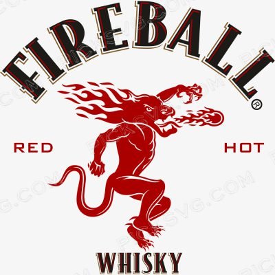 Fireball Red Hot Whisky Fireball Logo Vector file - Brands Logos SVG