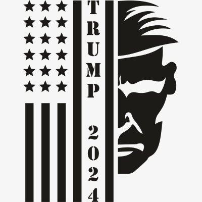 Flag with Trump Face 2024 Svg Flag with Trump Face 2024 Svg - Patriotic And Flags