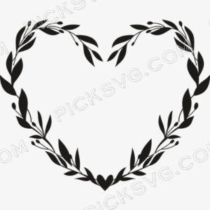 Floral Heart Frame Svg - Miscellaneous SVG