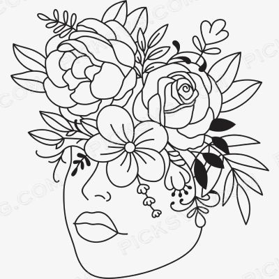 Flowers Floral woman Flower Woman Svg - Miscellaneous SVG
